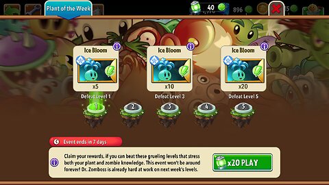 Plants vs Zombies 2 - Plant of the Week - Ice Bloom - February 2024