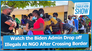 Watch the Biden Admin Drop off Illegals At NGO After Crossing Border