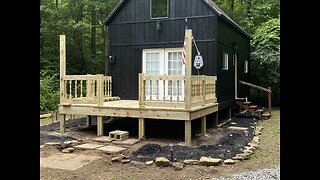 Tiny living building deck