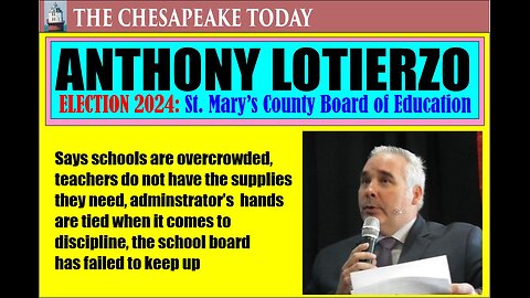 ANTHONY LOTIERZ0 says St. Mary's School Board has not kept up