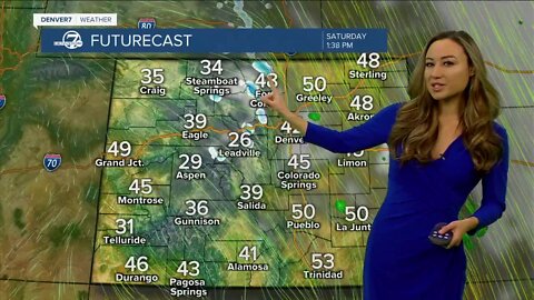 Cool and unsettled, with scattered showers Saturday in Denver