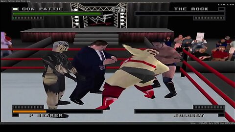 WWF Attitude ps1 or duckstation: short match with cow pattie 5