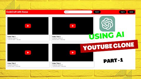 Creating a YouTube Clone with AI | Step-by-Step Tutorial - Part 1