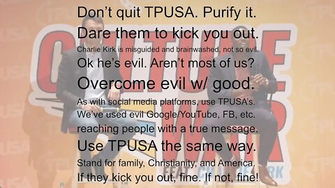 Dare TPUSA to Kick Out Conservative Christians. (Thur. 11/14/19)