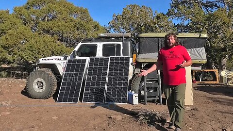 Off Grid Cabin Build - Bouge RV Solar Panel Fridge & Air Conditioning TEST