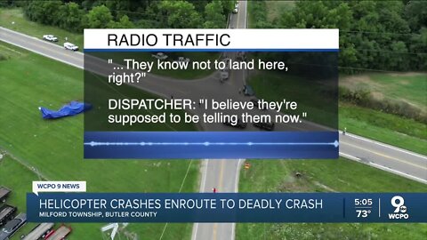 Helicopter crashes responding to fatal vehicle crash in Butler County