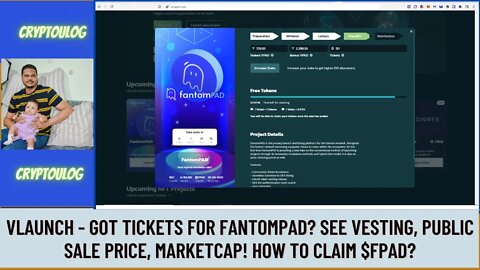 Vlaunch - Got Tickets For Fantompad? See Vesting, Public Sale Price, Marketcap! How To Claim $FPAD?