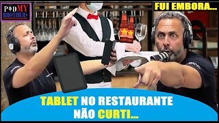 PEDINDO COM TABLET NO RESTAURANTE