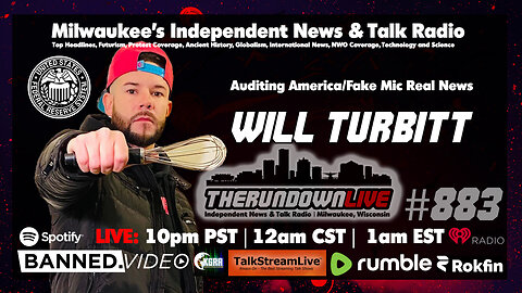 The Rundown Live #883 - Will Turbitt, Auditing America, Federal Reserve, Globalism