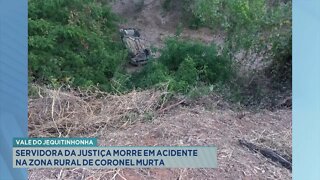 Vale do Jequitinhonha: Servidora da Justiça morre em acidente na Zona Rural de Cel. Murta.