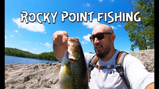 East Fork Lake - Fishing Rocky Points for Bass (Ohio Fishing)