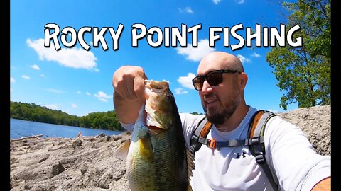 East Fork Lake - Fishing Rocky Points for Bass (Ohio Fishing)