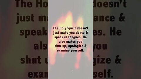 Power of the Holy Spirit...