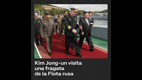 Kim Jong-un y Serguéi Shoigú visitan la fragata Marshal Sháposhnikov de la Flota rusa del Pacífico