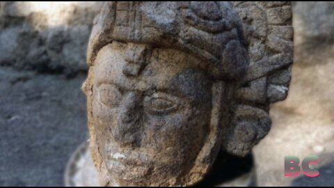 Archaeologists find strange Maya warrior statue with helmet shaped like snake