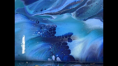 Calming underwater seascape ~ acrylic pouring ~ Dutch Pour ~ Chaos Pour