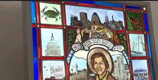 Helen Bentley, former Maryland Congresswoman, honored with stained glass portrait at the Baltimore World Trade Center