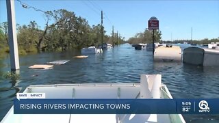 Rising rivers impacting Florida towns following Hurricane Ian