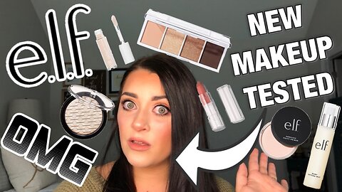 TESTING NEW E.L.F. MAKEUP- HAUL, UNBOXING, & FULL FACE FIRST IMPRESSION