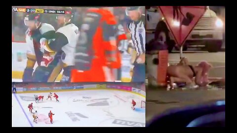 Murder On Ice Crackers Celebrate Matt Petgrave Killing Adam Johnson As Woman Cleans Snatch On Street