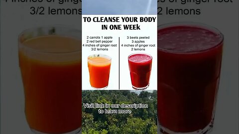 Drink to cleanse your body in one week | Things to drink to detox your body | Body cleanse #Shorts