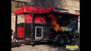 2016 - 7' x 13' Wood Fired Pizza Concession Trailer w/ Porch and Mural Exterior for Sale in Colorado