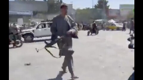 Video Shows Taliban Fighters Shooting at Afghans Around the Kabul Airport