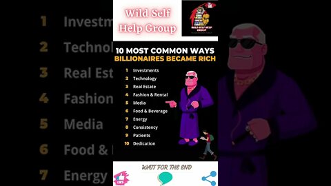 🔥10 most common ways billionaires become rich🔥#shorts🔥#wildselfhelpgroup🔥18 July 2022🔥
