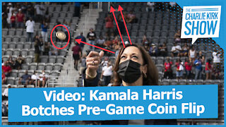 Video: Kamala Harris Botches Pre-Game Coin Flip