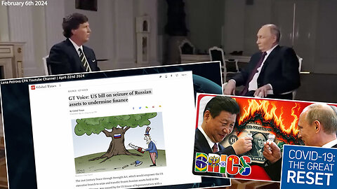 Dollar Collapse | "Even the U.S. Allies Are Now Downsizing Their Dollar Reserves." - Russian President Vladimir Putin + Will BRICS Accelerate Launch of Their Financial System Following Seizure of Russian Assets & Sanctions?!