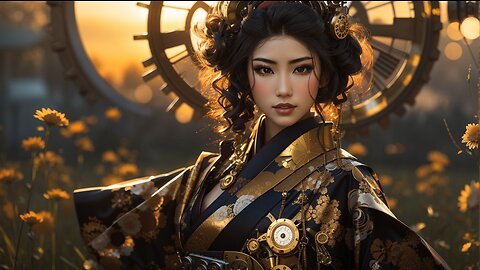 AI Steampunk Geishas