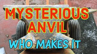 Mysterious Anvil - No Maker - No Marks - Blue Paint - Yellow Paint - Must have been Lawn Art