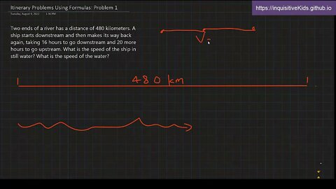 6th Grade Itinerary Problems Using Formulas: Problem 1