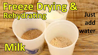 Freeze drying more milk, and rehydrating samples