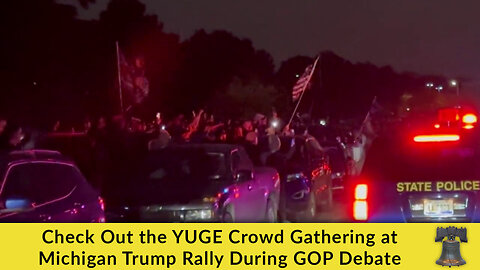 Check Out the YUGE Crowd Gathering at Michigan Trump Rally During GOP Debate