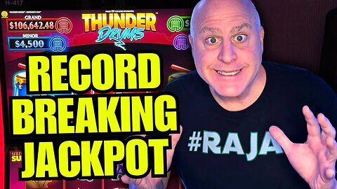 RECORD BREAKING JACKPOT!!! THE LARGEST WIN EVER RECORDED ON THUNDER DRUMS!