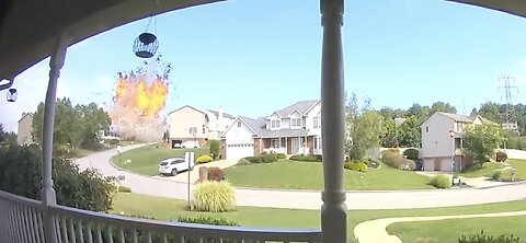 Home Camera Shows GIGANTIC Explosion That Flattened Suburban Pennsylvania Home