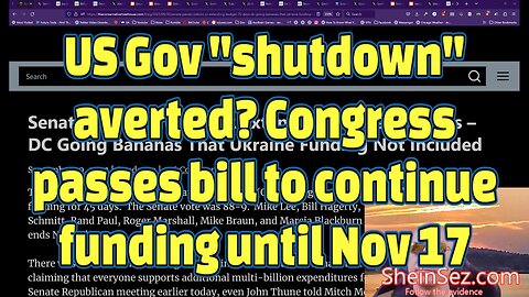 US Gov "shutdown" averted? Congress passes bill to continue funding-SheinSez 309