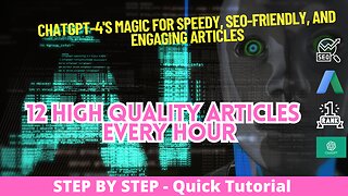 🧠 Turbocharge Your Writing: ChatGPT-4's Magic for Speedy, SEO-Friendly, and Engaging Articles 🎩✨