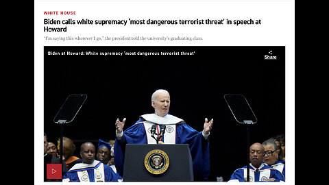 Biden says White Supremacy is a threat