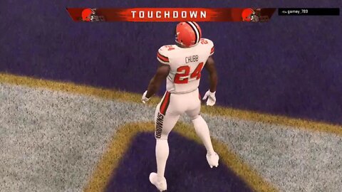 Nick Chubb TD! #Browns #Madden20 #NickChubb #ExcellentBlocking #Ravens