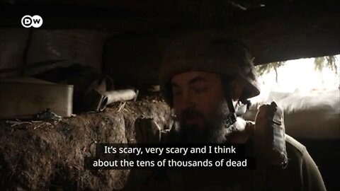 Ukrainian soldier in Bakhmut starts crying when talking about losses.