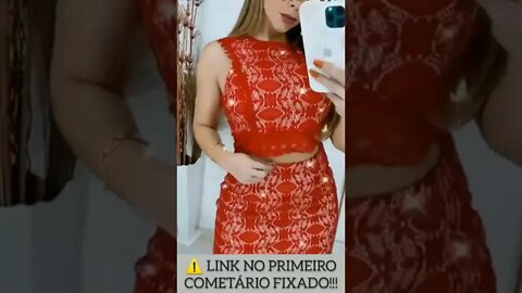 Roupas Femininas Conjunto Cropped e saía Gripir Zíper