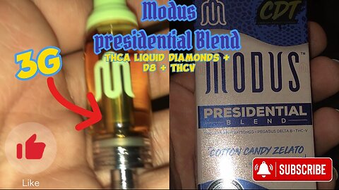 Modus- Presidential Blend (3g)(Thca liquid diamonds+D8+Thcv) Cotton candy Zelato 🍨🍬⛽️🔥