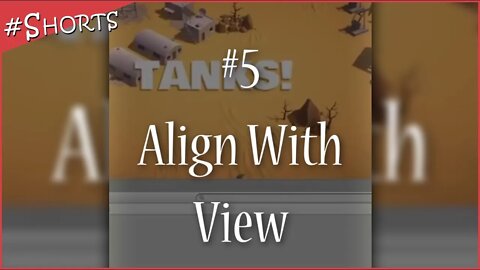 Align With View | #shorts TOP 5 de 18 dicas para Unity 🔥