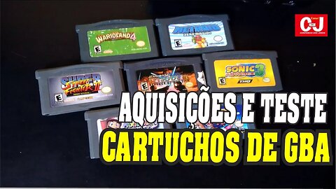 Aquisições e Teste: cartuchos de GBA