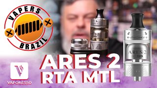 Innokin Ares 2 RTA MTL - Nova versão do MTL da Innokin - Review PTBR