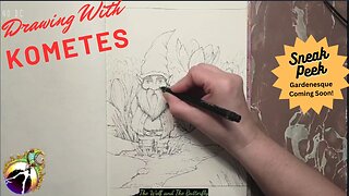 Drawing an Adorable Garden Gnome for My New Coloring Book