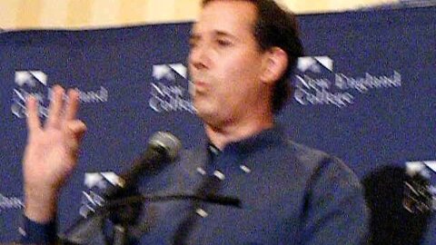 The Gay marriage question at the Rick Santorum speech in concord.AVI