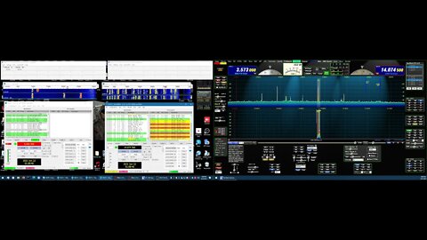 PowerSDR ke9ns Full duplex SO2R WSJT-X with a single Flex-5000 /w RX2 and 2 antennas.